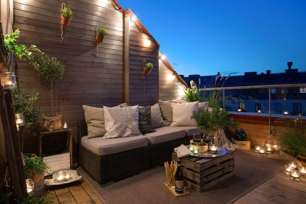 Beautiful terrace of the Gothenburg Apartment, Sweden