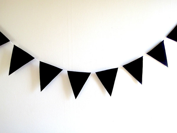 Black bunting banner