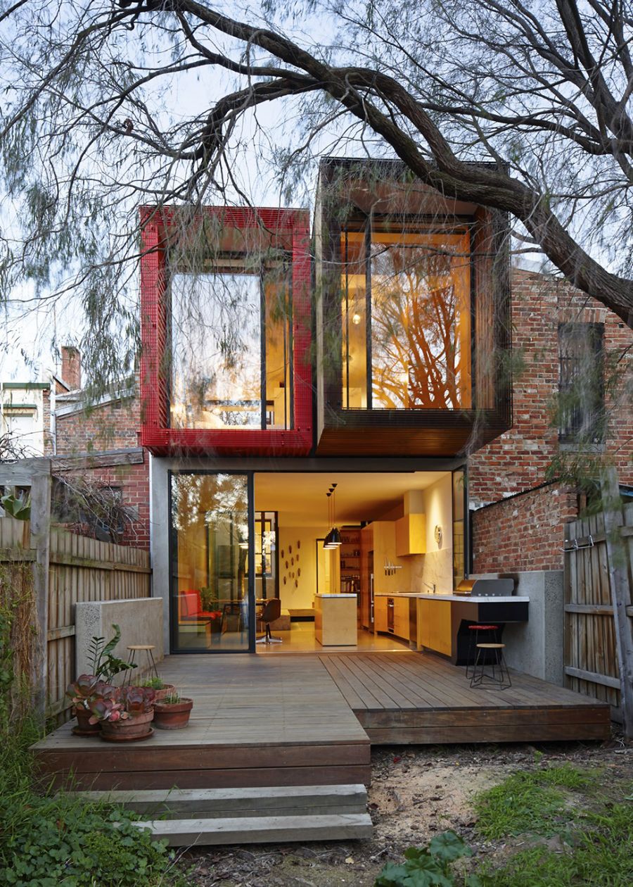 Box like design of the Melbourne home