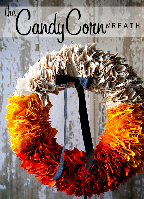 Bright and Colorful Candy Corn Wreath DIY