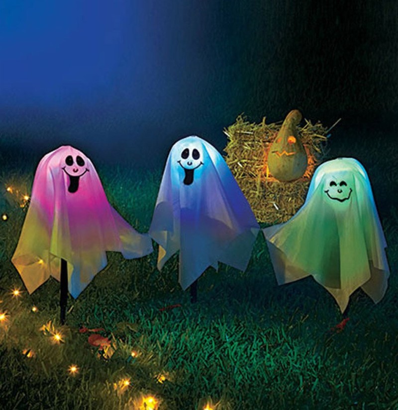 Changing LED Halloween Happy Ghost Lights