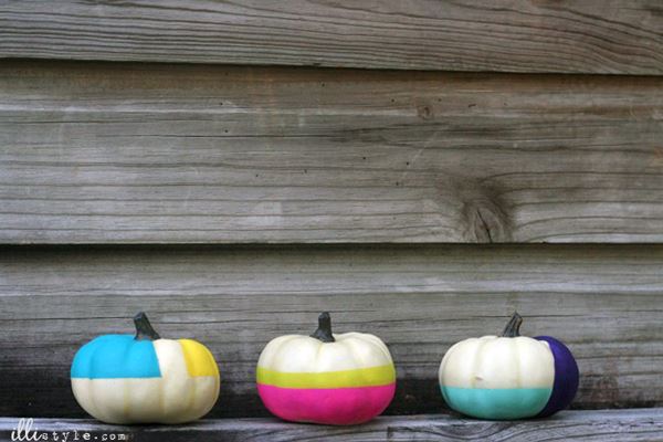 Color block pumpkins