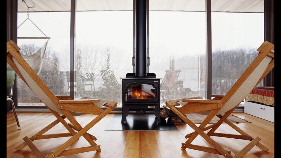 Fireplace in the living room