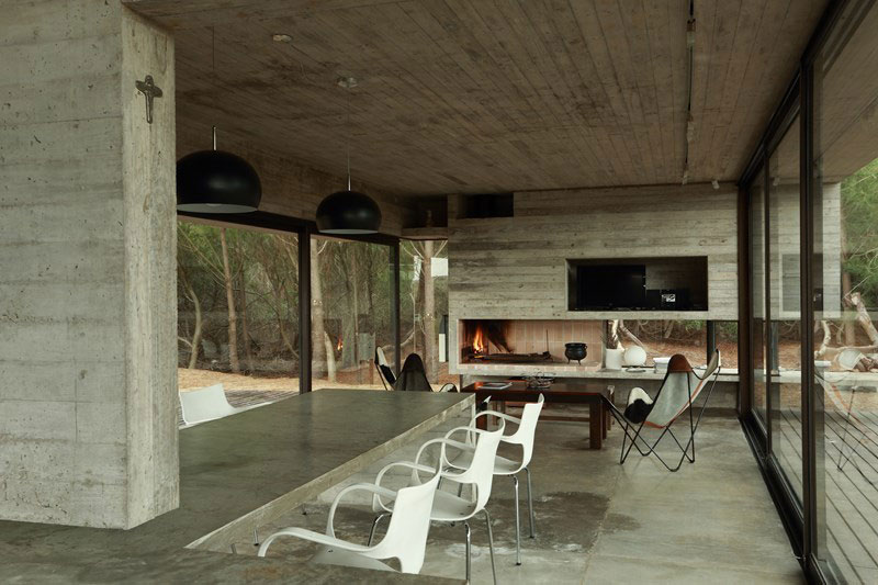 Fireplace inside the house