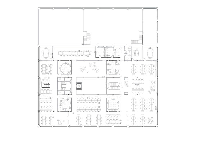 Floor plan of Pinterest Headquarters