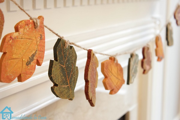 Garland made from upcycled wreath