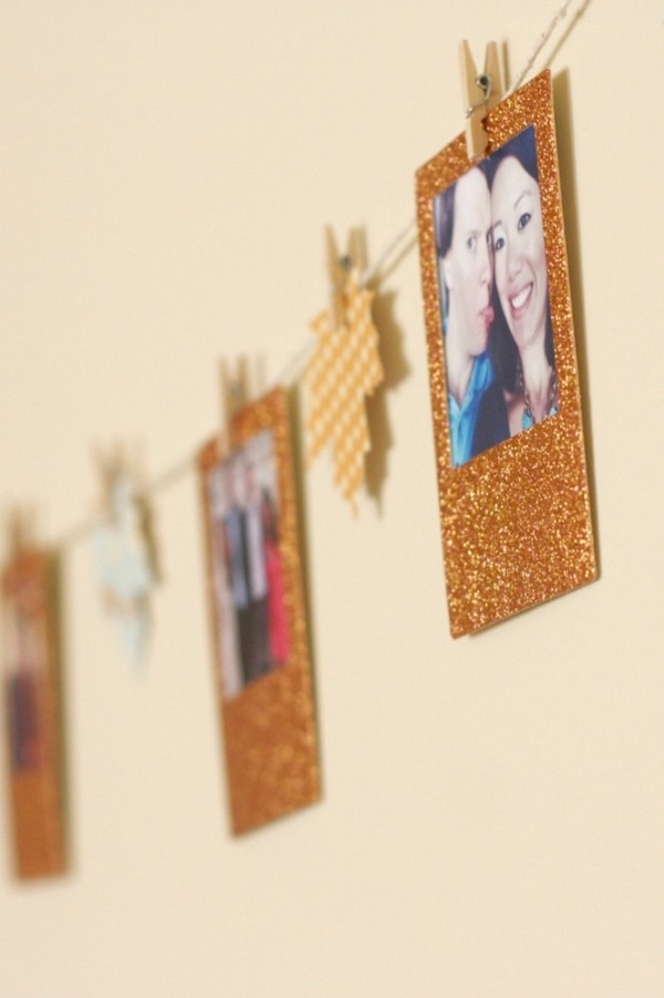 Golden fall garland DIY