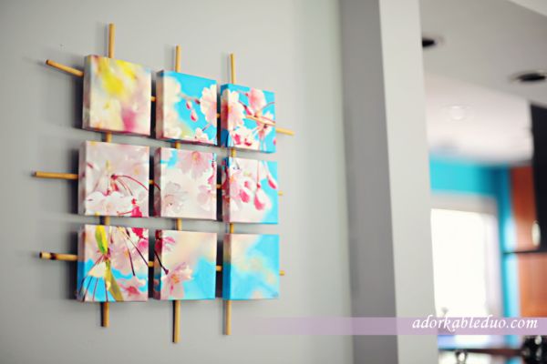 Gorgeous sectioned canvas wall art DIY