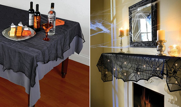 Halloween tablecloth and mantel scarf