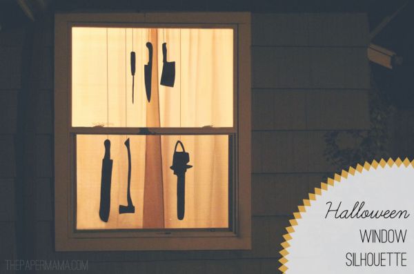 Halloween window silhouettes