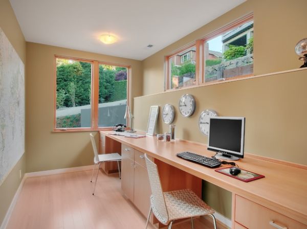 Home office for a couple that works across time zones!