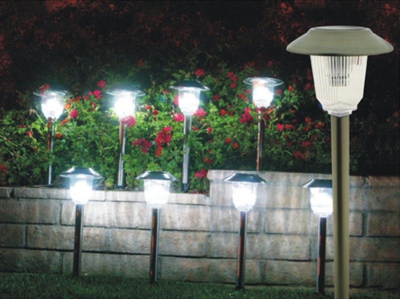 Homebrite solar power Olympus path lights