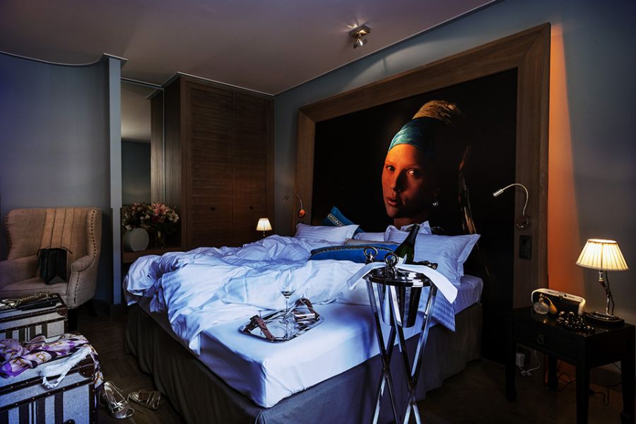 Hungarian Hotel room with pop art influences of Andy Warhol