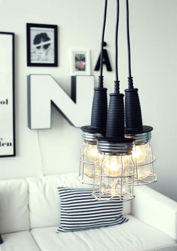 Industrial styled DIY pendants