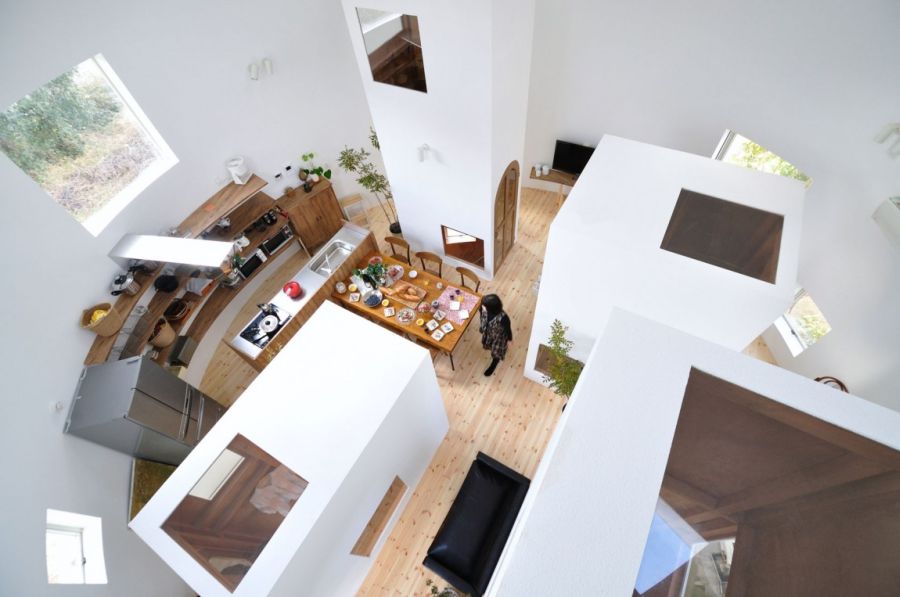 Interior of cylindrical home