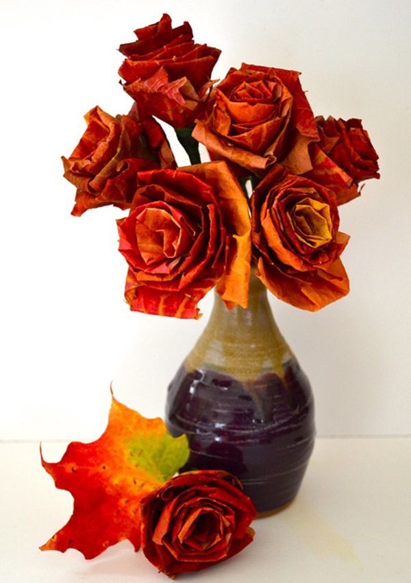 Leaf rosette bouquet diy