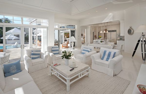 Living room has a fresh and airy appeal