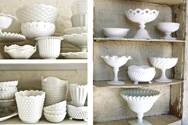 Milk glass collectibles