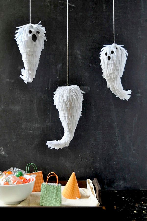 Mini ghost pinatas