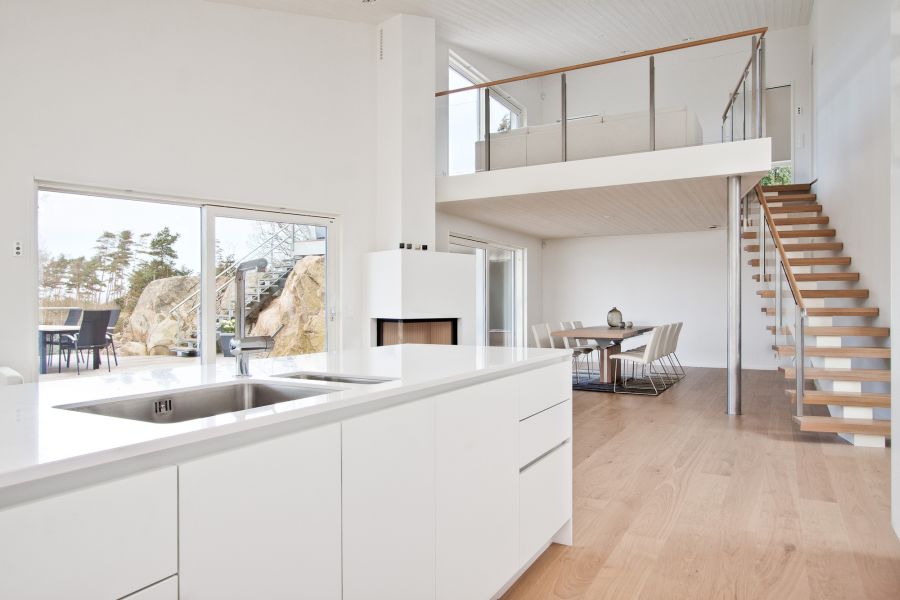 Modern kitchen in white