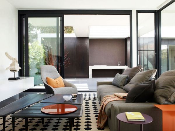 Modern living room of stylish Melbourne House