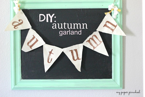 No sew autumn garland