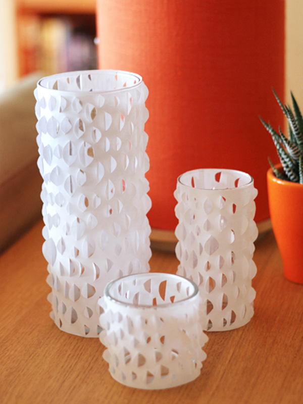 Paper cutout candle holder