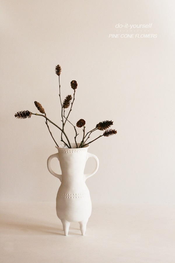 Pine cone flower centerpiece