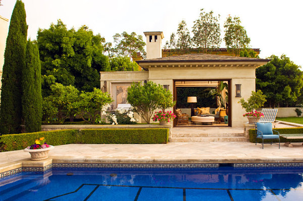 Poolside cabana garden cottage