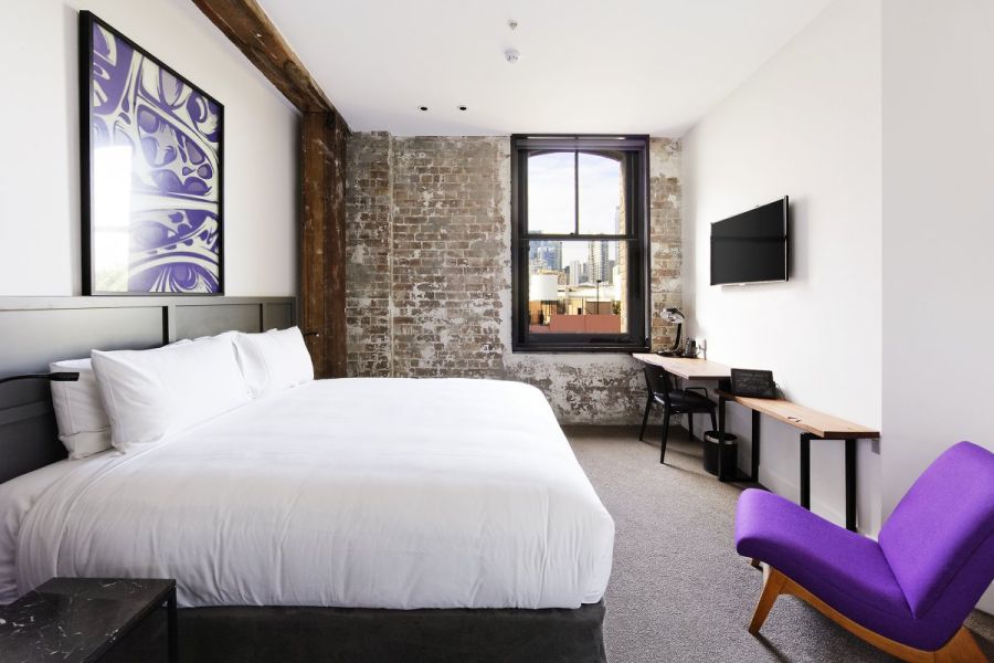 Purple seems to be a favorite shade in Hotel 1888