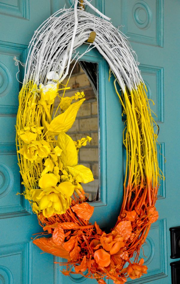 Recycled Halloween wreath