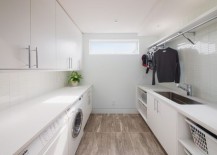 Sleek-and-stylish-all-white-contemporary-laundry-room-217x155