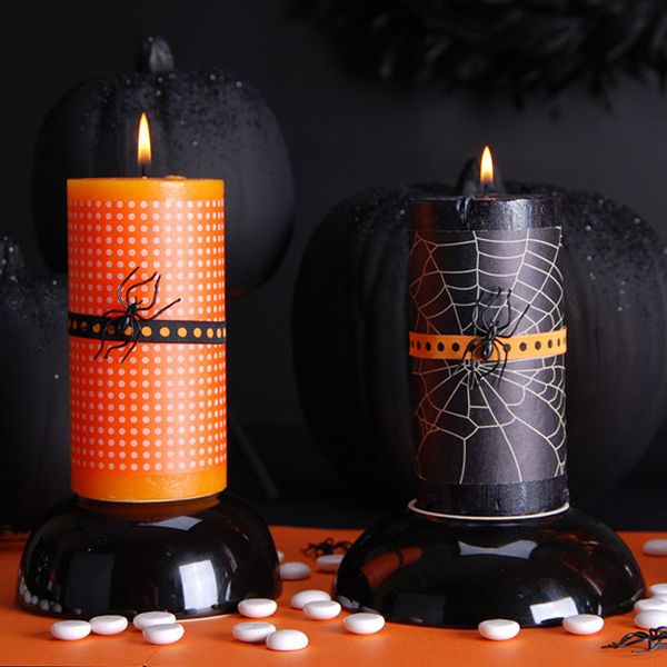 Spider candles Halloween decor