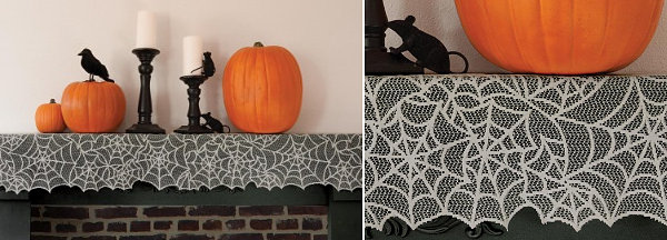 Spider web mantel trim