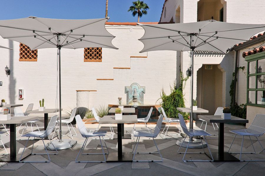 Stylish outdoor dining area