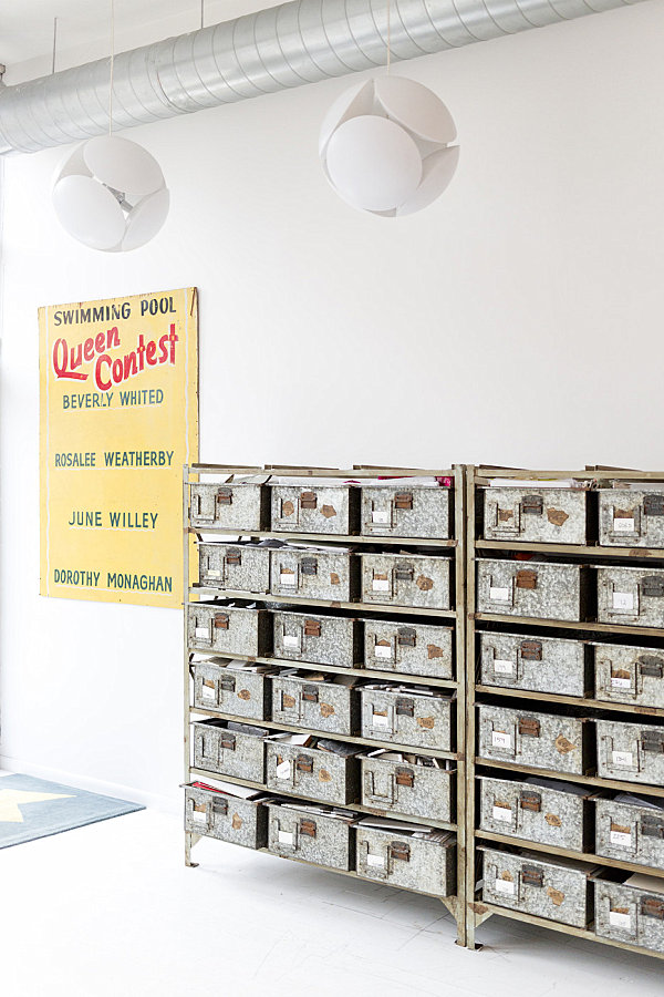 Vintage organization bins