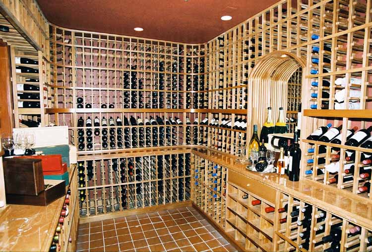 Wine cellar in Los Altos Country Club in California