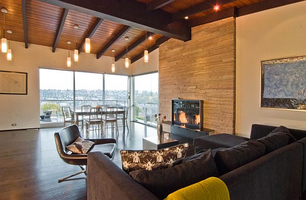 exposed beams living room