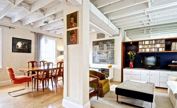 white wooden beams for home