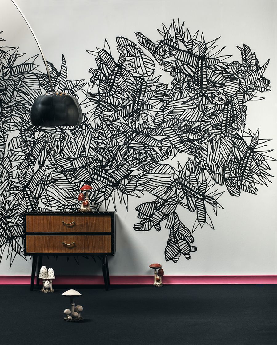 Abstract Cold Song wall mural by  Martin Bergström