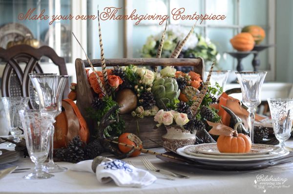 Amazing Thanksgiving centerpiece is filled with an array of colors!