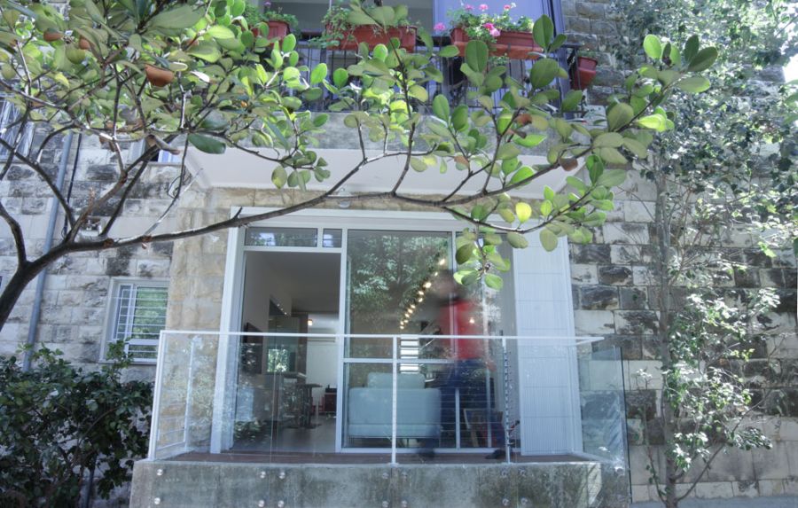 Balcony of the modern Jerusalem apartment