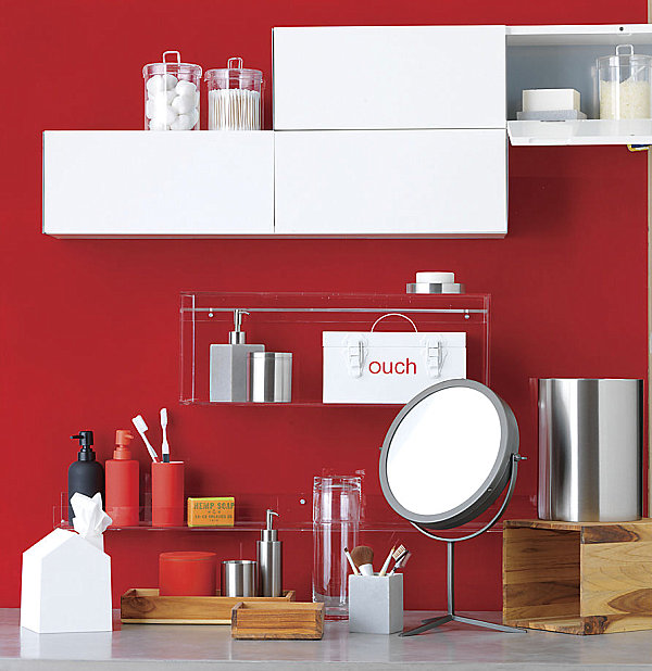 Bathroom organizational products from CB2