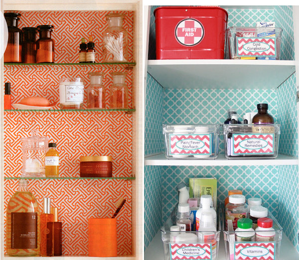 Beautifully lined medicine cabinets