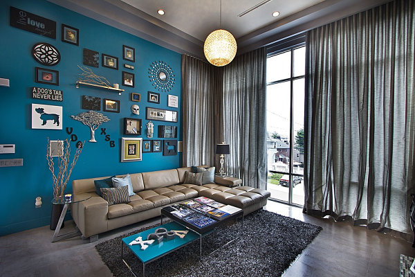 Blue living room