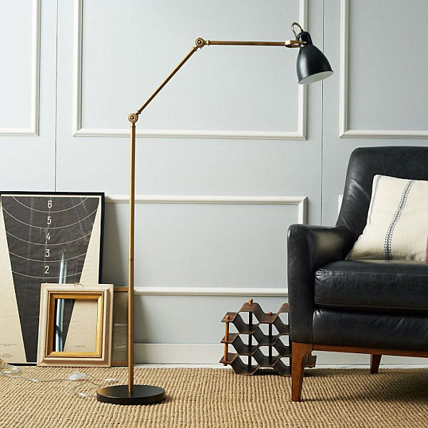 Brass floor lamp