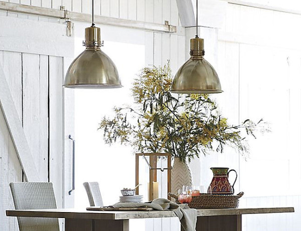 Brass pendant lamps