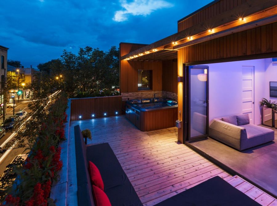 Brilliant LED lighting idea for terrace