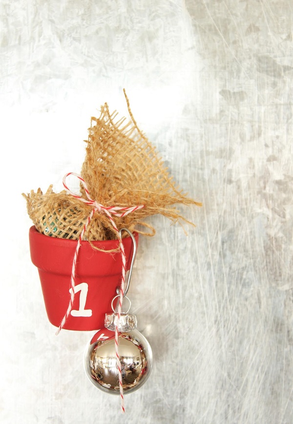 Clay pot advent calendar DIY