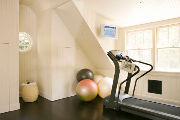 Clear out the attic to create space for the compact home gym